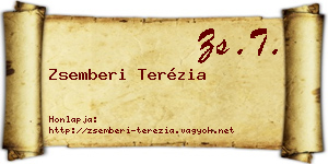 Zsemberi Terézia névjegykártya