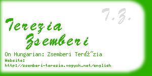 terezia zsemberi business card